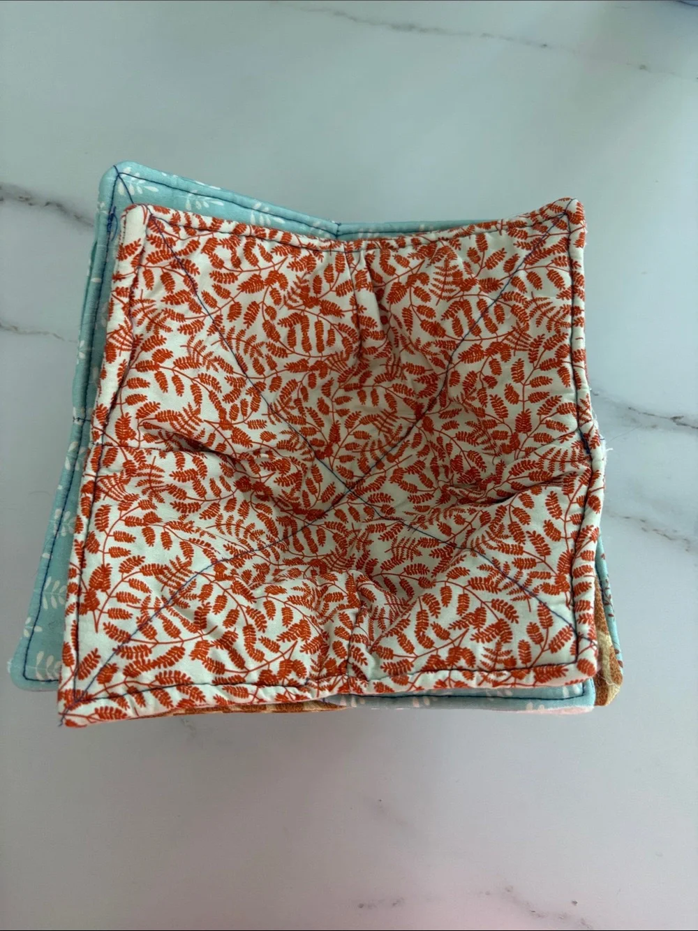 Handmade set up four bowl cozies microwavable great for hot or cold foods